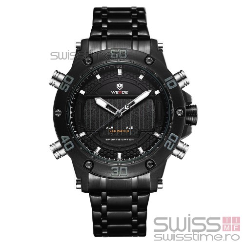 Ceas WEIDE Quartz Casual Sport Negru WH6910B-1C