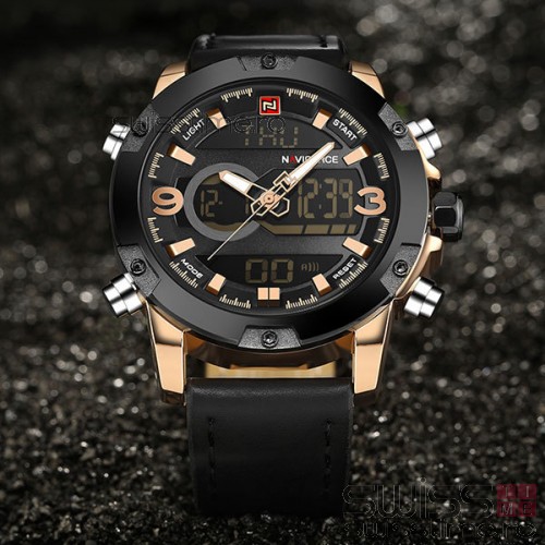 Ceas Quartz NAVIFORCE Vision-rose gold-negru