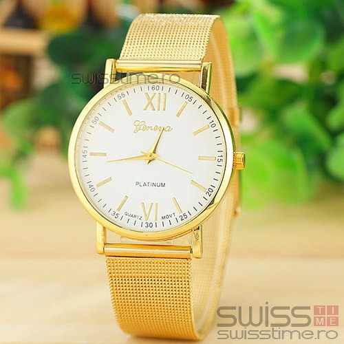 Ceas Dama Quartz Geneva Classic Elite-gold