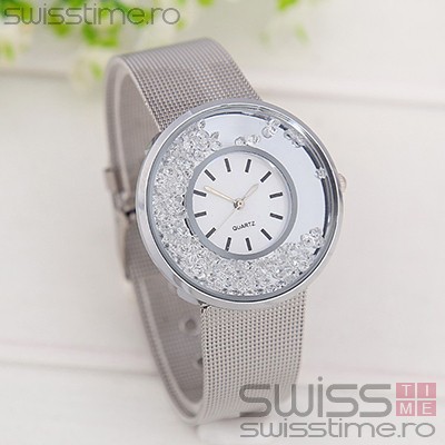 Ceas Dama Quartz Diamond Rain