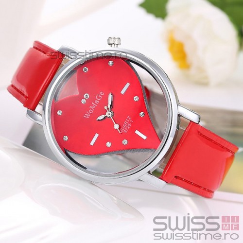 Ceas Dama Quartz Red Heart