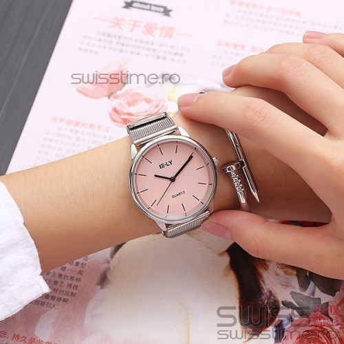 Ceas Dama Quartz E-LY Pinky Pink