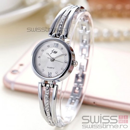 Ceas Dama Quartz jw Crystal Grace-silver