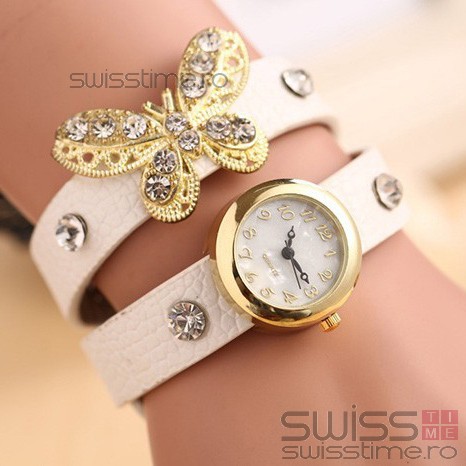 Ceas Dama Quartz Vintage Butterfly