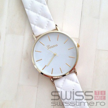 Ceas Dama Quartz Geneva Miss Lovely-alb