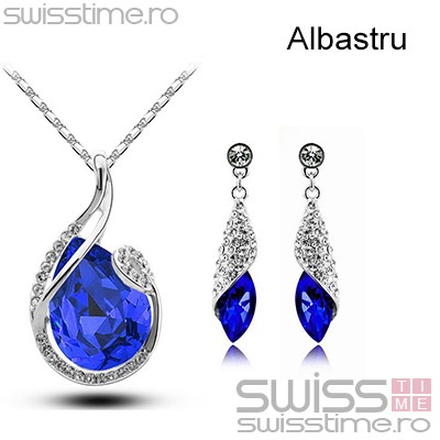 Set Crystal Water Drop-Albastru