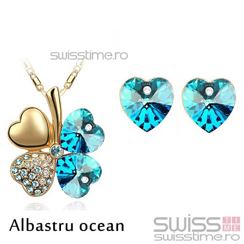 Set Four Hearts-Albastru ocean