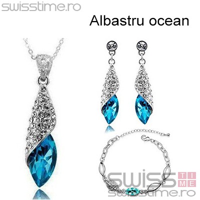 Set Diamond Water Drops-Albastru ocean