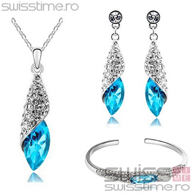 Set Crystalized Jewelry-Albastru ocean