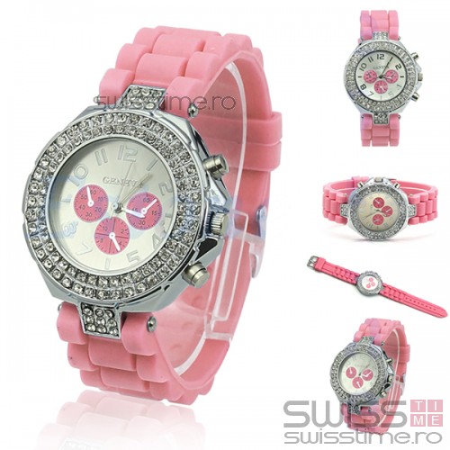 Ceas Dama Quartz Geneva Crystal Select Joy-roz