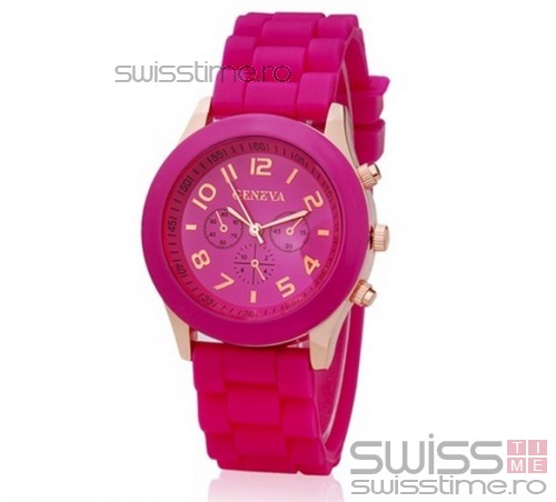 Ceas Dama Quartz Geneva Joy-fuchsia