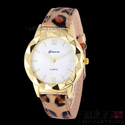 Ceas Dama Quartz Geneva Diversity-leopard