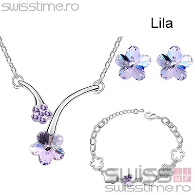 Set Spring Pastel Flowers-Lila