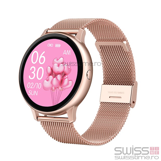 Ceas Sport Fitness Tracker Smartwatch DT88 rose