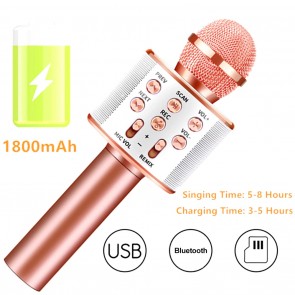 Microfon Karaoke Wireless Bluetooth 6023MIC-rose