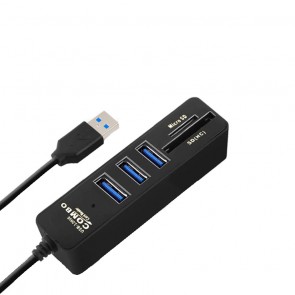 Hub 3 porturi USB 3.0 Card Reader TF si SD 6037HUB