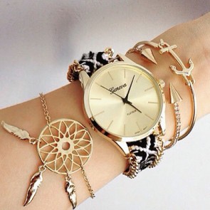 Ceas Dama Quartz Geneva Friendship Bracelet