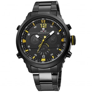 Ceas WEIDE Quartz Casual Sport Galben WH6303B-3C