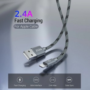 Cablu de date si incarcare pentru Apple 2m 13002CBL-gri