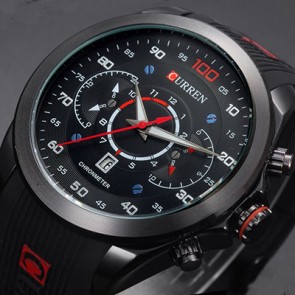 Ceas Quartz Curren Chronmeter Black