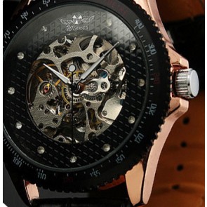 Ceas Automatic Winner Luxury Skeleton Diamond