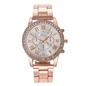 Ceas Dama Quartz Geneva Casual Crystal Rose