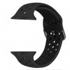 Bratara silicon compatibila Apple Watch 1/2/3/4, 38/40 mm, M/L, 8011ACS-negru
