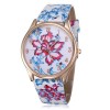 Ceas Dama Quartz Geneva Floral-fuchsia