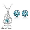 Set Crystallized Heart-Albastru ocean