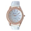 Ceas Quartz Geneva Crystal Platinum -alb