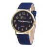 Ceas Dama Quartz Geneva Denim-negru